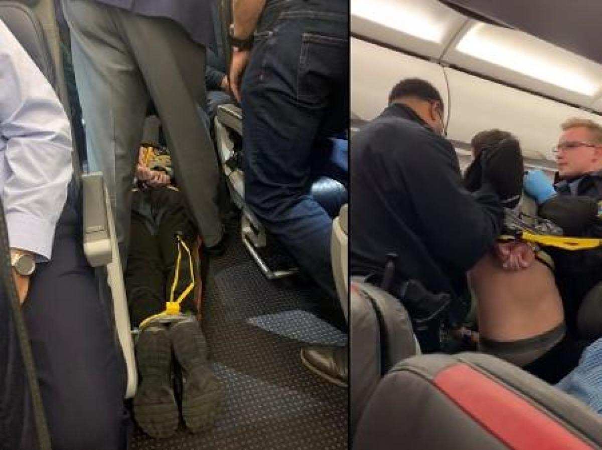 Homem tenta abrir porta de avião em pleno voo e é amarrado ReporterMT