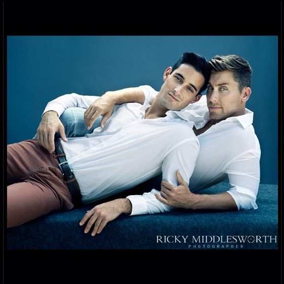 Michael Turchin e Lance Bass (Foto: Reprodução/Instagram)