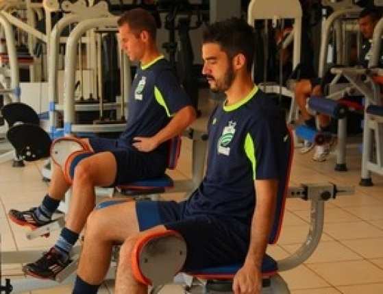 Luverdense treinou na academia no sábado (Foto: Assessoria/Luverdense Esporte Clube)