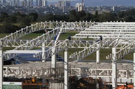 As obras deviam estar no patamar dos 33% de conclusão. (Foto: Secopa)