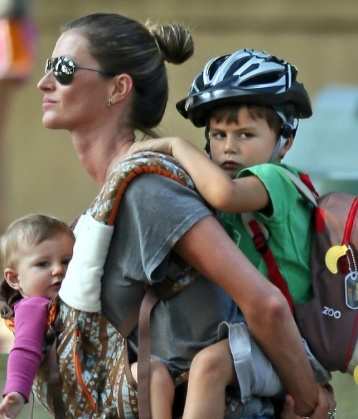Gisele e os filhos