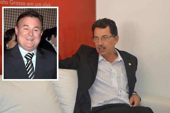 Ezequiel em vista ao RepórterMT e, no detalhe Eraí Maggi (Foto: Reprodução)