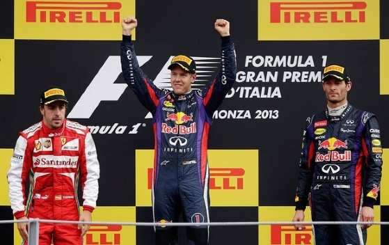 Vettel celebra vitória no GP da Itália e é vaiado pelos torcedores da Ferrari (Foto: Agência Reuters)
