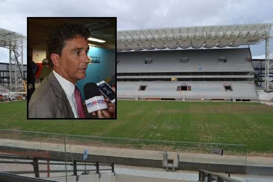 Bebeto: gramado da Arena com praga