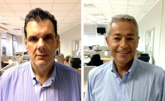 Novo secretário Marcos Lemos e Carlos Rayel, que deixa o staff