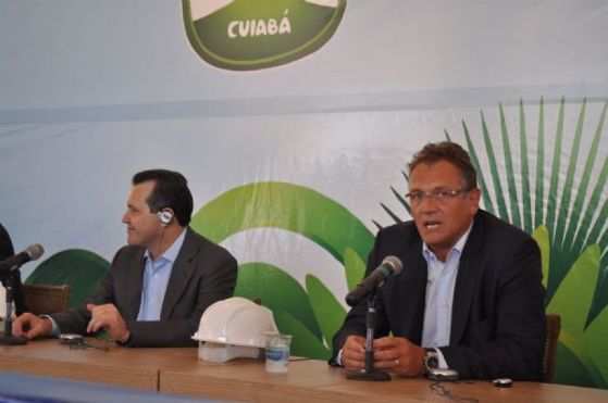 Silval e Valcke: imprensa proibida de acompanhar visita da Fifa