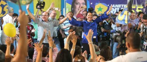 No evento com mais de três mil pessoas, entre filiados e apoiadores, a candidata se mostrou otimista ao afirmar que acredita na vitória.