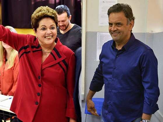 Segundo pesquisa Ibope e Data Folha, Dilma venceria o tucano Aécio Neves com mais de 50% dos votos