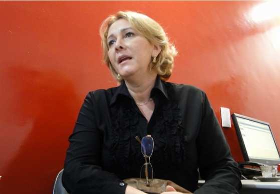 Adriana Vandoni, em visita à redação do RpMT