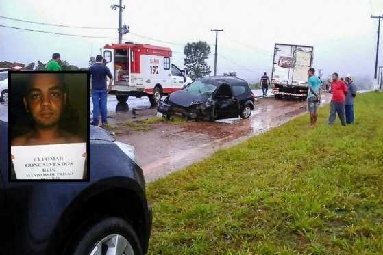 Fugitivo de cadeia bate Ka roubado em caminhão e fica preso às ferragens na MT – 251