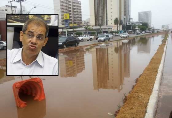 Trecho da avenida do CPA por onde passaria o modal: abandono