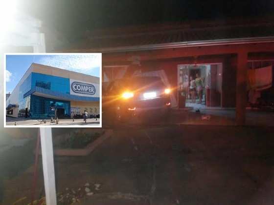 Empresária foi sequestrada na noite da terça-feira (4), no estacionamento do supermercado e acabou baleada.