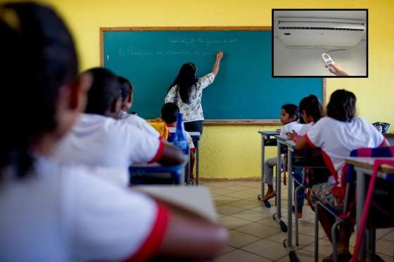 A maioria das escolas estaduais (536) já têm climatização.
