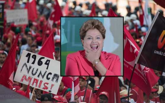 Ao mesmo tempo que defendem a permanência da presidente, manifestantes reivindicam que ela governe pelos trabalhadores que a elegeram.