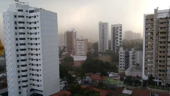 Mesmo com chuva temperatura fica acima dos 35 graus em Cuiabá. 