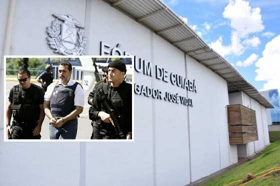 Arcanjo chegou ao Fórum sob esquema de segurança digno de cena de cinema