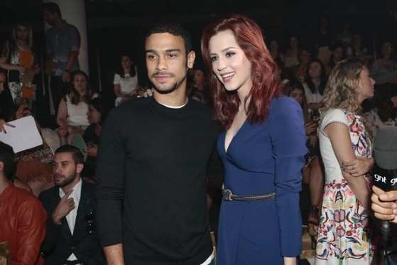 Sergio Malheiros e Sophia Abrahão no SPFW Inverno 2016.