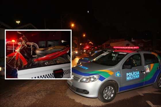Os policiais apreenderam a moto e registraram o caso em um B.O.