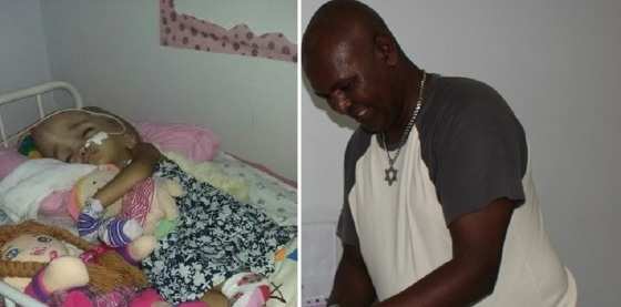 Claudemir cuida da filha Maria Clara desde que a doença foi diagnosticada