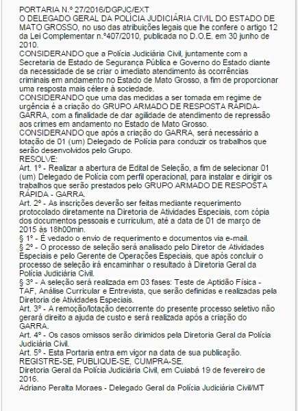 publica&ccedil;&atilde;o garra