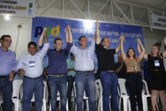 O presidente do partido em Mato Grosso e vice-governador Carlos Fávaro esteve presente no evento.