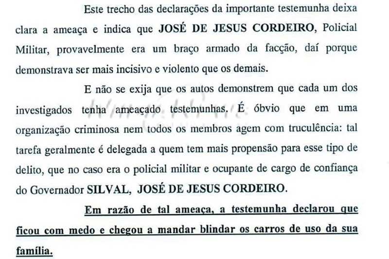 ameaças de coronel a willians