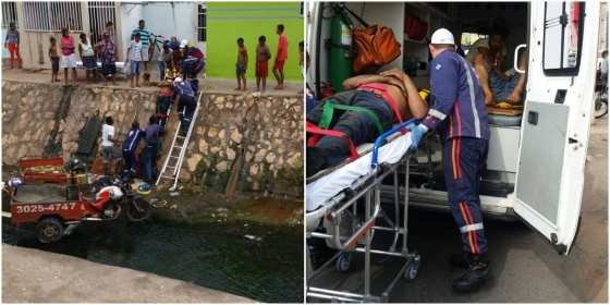 Ambulância que o socorreu transportava outro paciente.