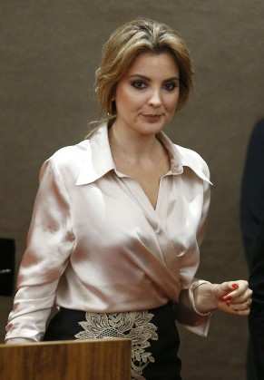Marcela Temer em 2014, na cerimônia de diplomação do marido no Tribunal Superior Eleitoral (TSE), em Brasília