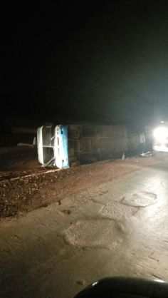 Ônibus tombou em barranco às MT-251