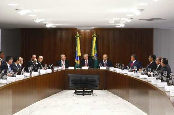 Governador Pedro Taques participou de reunião com o presidente da República Michel Temer.