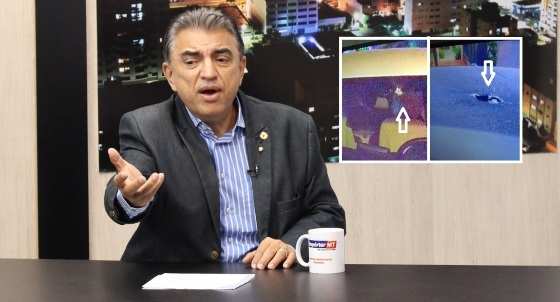 Coronel deputado, Pery Taborelli teve o carro atingido por tiros