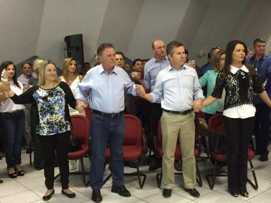 Terezinha Maggi se filiou ao PP em ato que contou com a presença do prefeito Mauro Mendes
