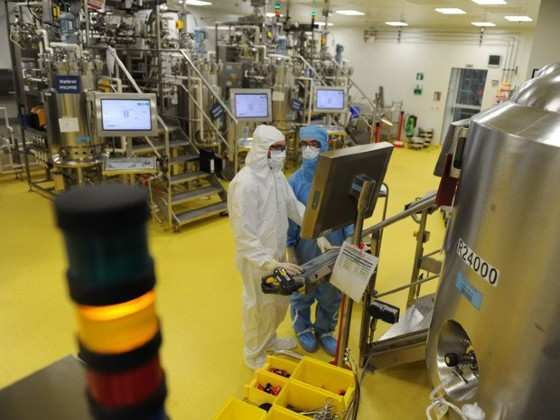 Área de cultura de vírus para produção de vacina contra dengue da Sanofi Pasteur