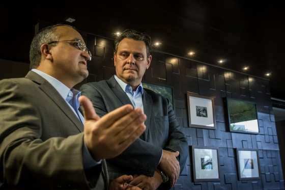 Ex-vice governador Carlos Fávaro (à esquerda) e ex-governador Pedro Taques