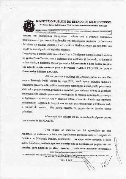 declaração willians 2
