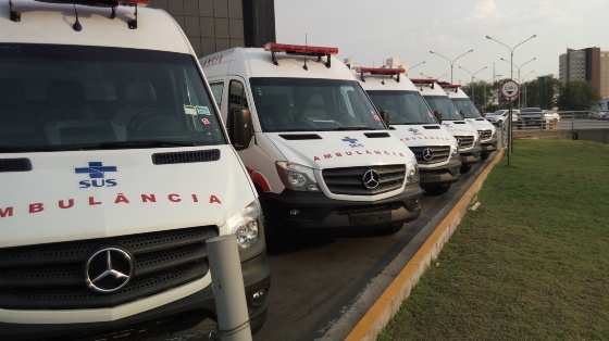 Parte das Mercedes Benz já estão em Cuiabá para serem entregues