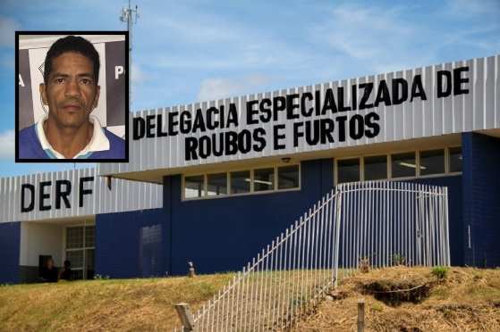 O acusado foi preso por policiais da Delegacia de Roubos e Furtos.