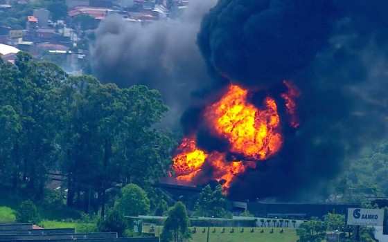 Incêndio em empresa que fabrica em Diadema