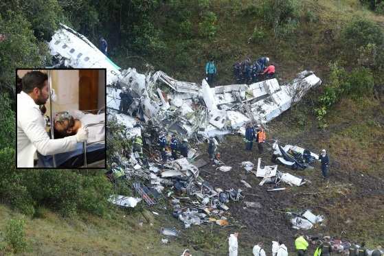 O lateral Alan Ruschel foi o primeiro sobrevivente do acidente aéreo a ser resgatado, com ajuda de uma criança