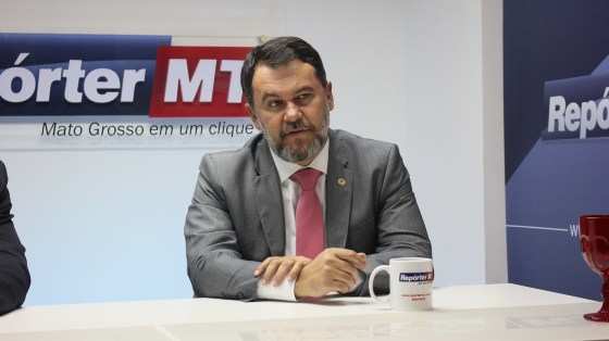 O deputado Oscar Bezerra (PSB), em entrevista ao RepórterMT.