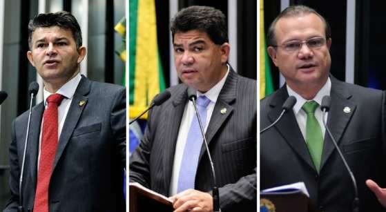 Senadores José Medeiros, Cidinho e Wellington Fagundes votaram sim à PEC 55.