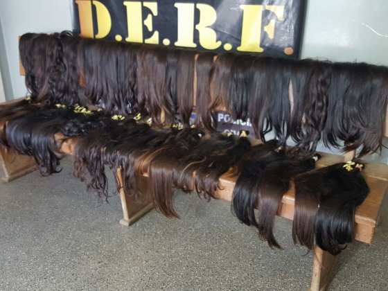 Ao todo, foram recuperados R$ 50 mil em mechas de cabelo
