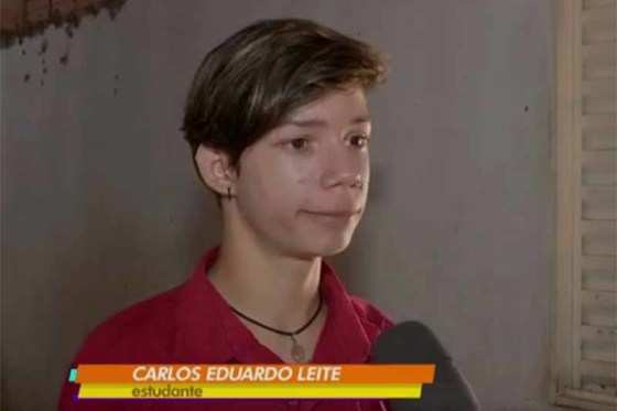 Carlos Eduardo, 15, pediu desculpas publicamente ao craque do Manchester City, no Globo Esportes