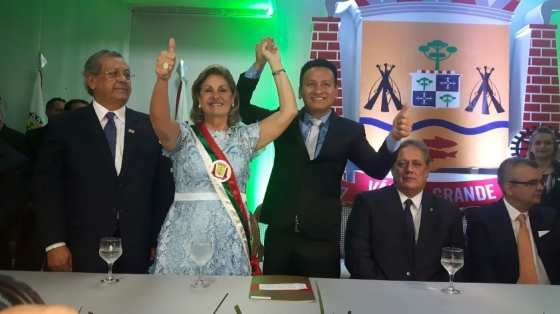 Lucimar Campos e José Hazama foram empossados nos cargos de prefeito e vice