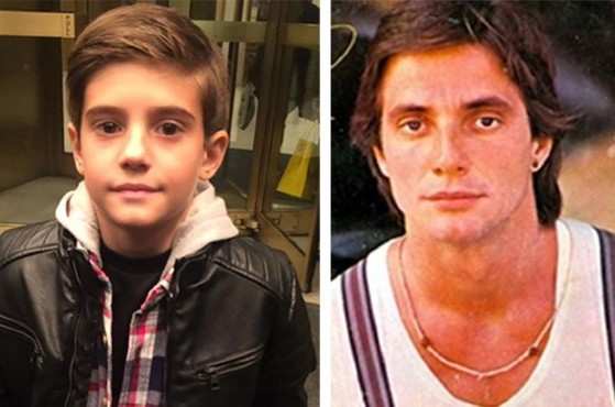 Záion e Fábio Jr quando jovem