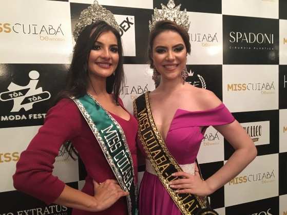 Drielly Malaquias Amorim recebeu a coroa da Miss Cuiabá 2016, Nicole Abdalla