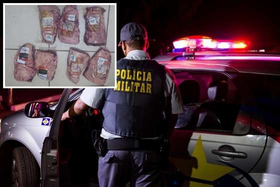 As carnes foram recuperadas e o ladrão preso.