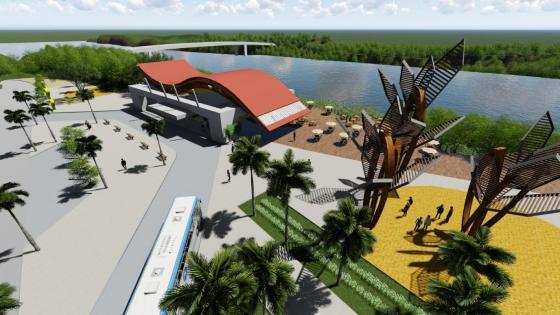 A concepção arquitetônica das estações valoriza elementos regionais e incorpora o folclore local, com traços que lembram o famoso símbolo da tradição popular cuiabana
