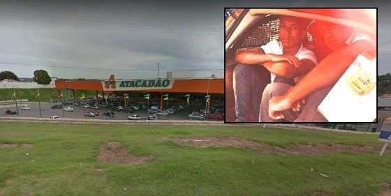Um dos assaltantes foi visto cometendo o furto pelo sistema de câmeras do supermercado