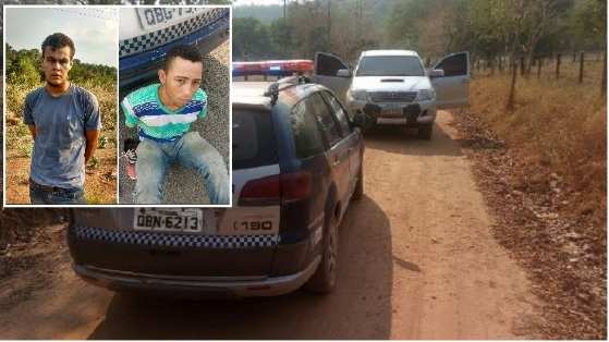 De acordo com a PM, os criminosos estavam saindo de uma região de mata, quando foram vistos populares, que acionaram a polícia.